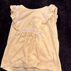 Simple Kids Ruffled Sleeve Blouse - Beige